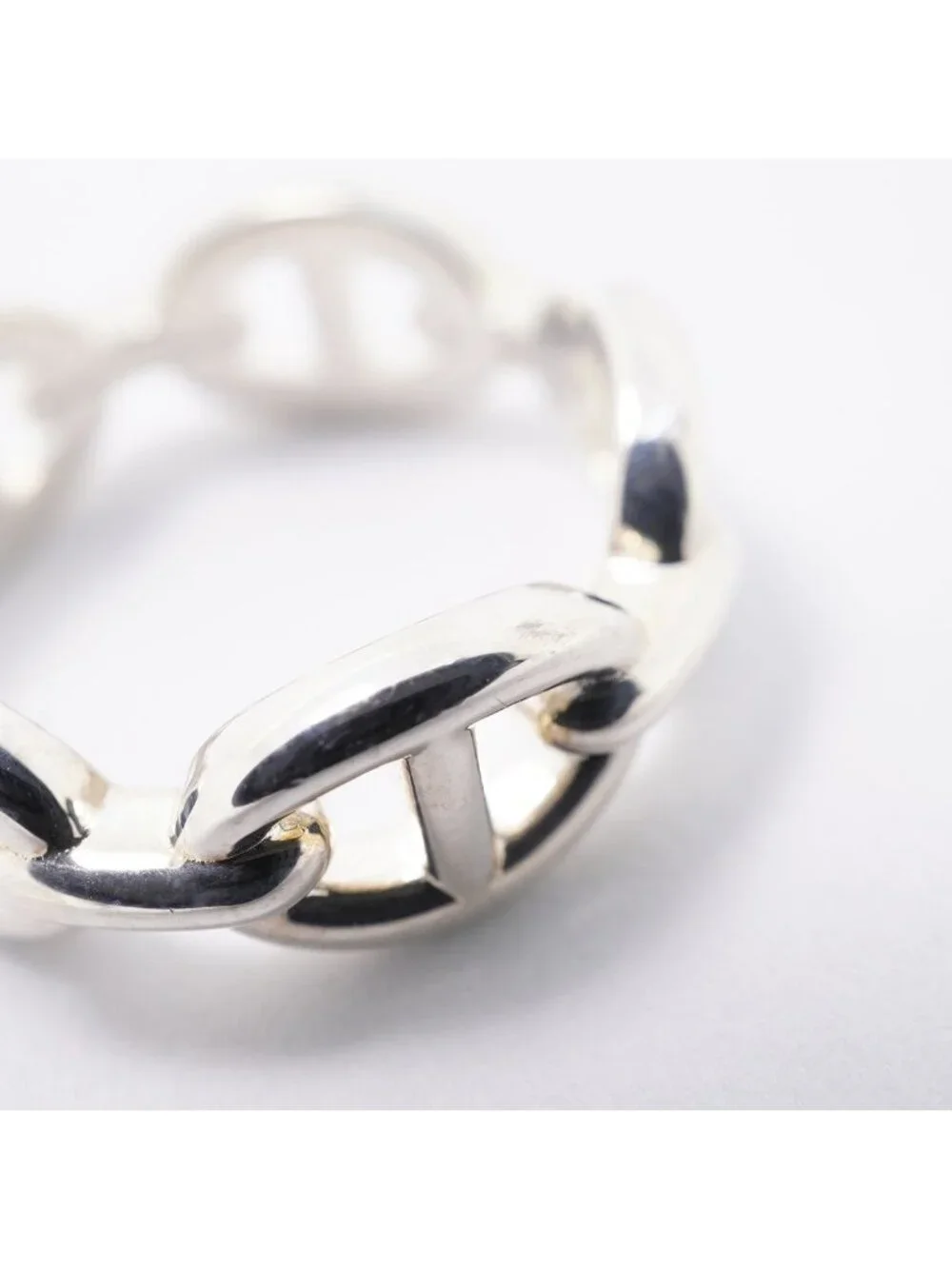 Hermes Ring Enchainee Chaine D'ancre 925 Sterling Silver